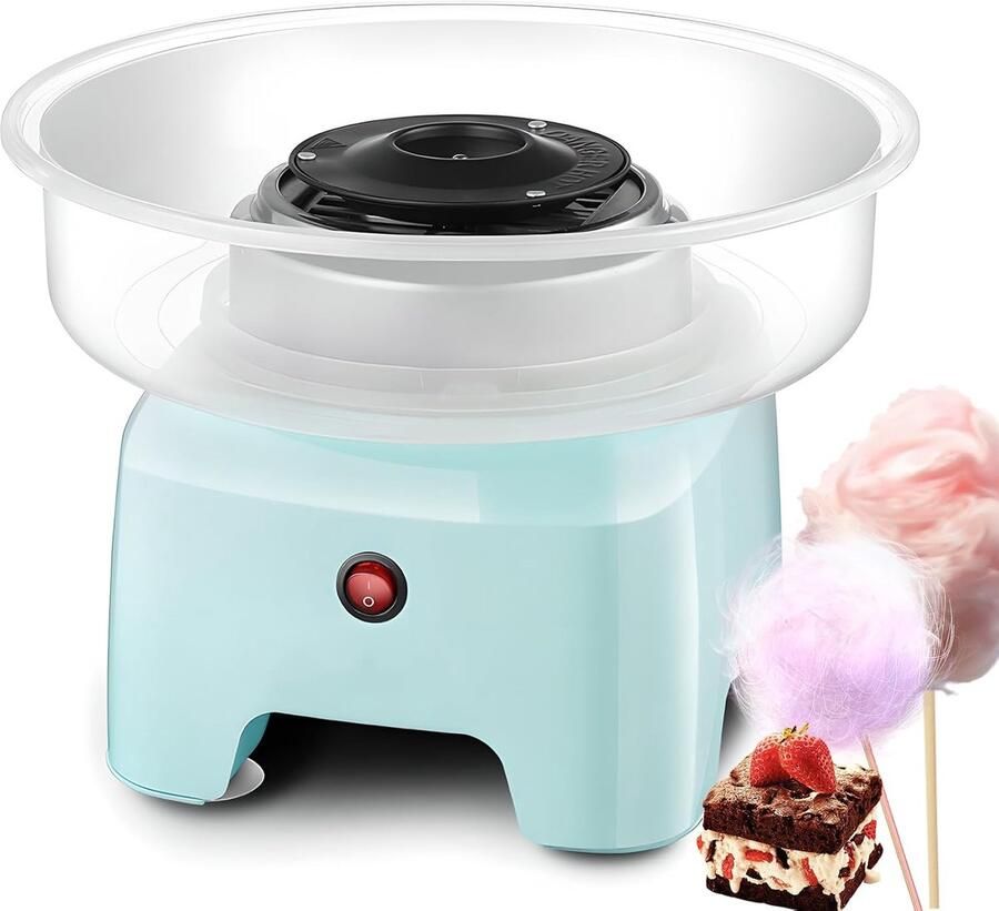 Suikerspinmachine Suikerspin Maker Feestjes Thuis Grote Spatbak 298mm Kom Blauw