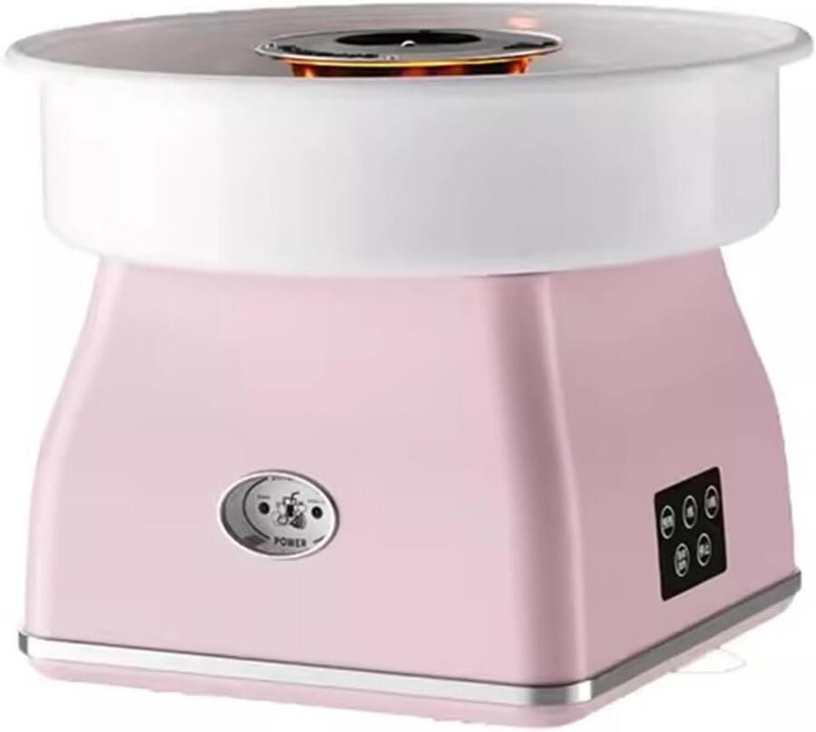 Suikerspinmachine Suikerspin Maker Thuisgebruik Feestjes Volledig Geautomatiseerd 220x300x295mm Roze