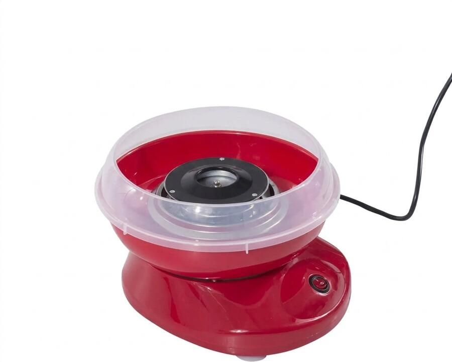 Suikerspinmachine Suikerspinmaker Snoepmachine Suikerspin Apparaat Anti-aanbak Snel Klaar Metaal Compact Kinderfeestjes 27cm 450W Rood