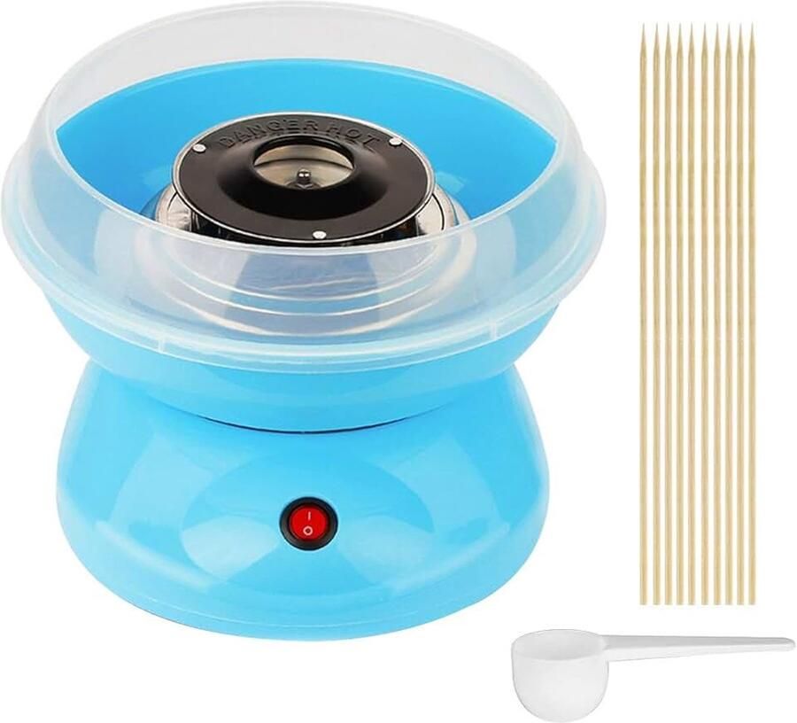 Suikerspinmachine voor thuis 500 W elektrisch voor thuis voor familie-verjaardagsfeestjes en speelplaatsen (blauw)