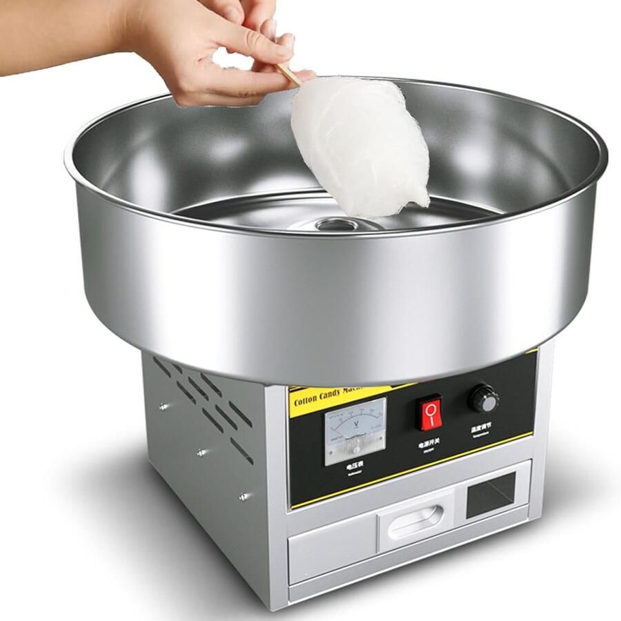 Suikerspinmachine Zoete traktatie maker Feestjes en evenementen Efficiënte 1200W verwarming 45cm bassin diameter