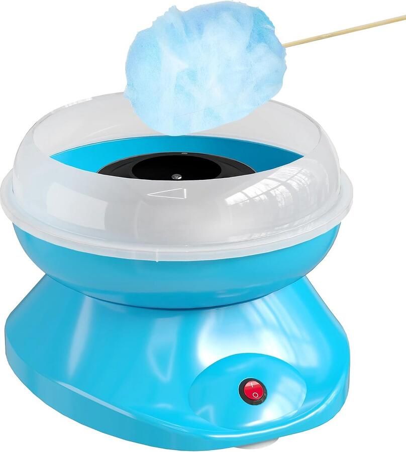 Suikerwattenmachine voor thuis suikerspin machine met stokjes en maatlepel hoogte 18 cm 550 W voor kinderfeest verjaardag feest blauw