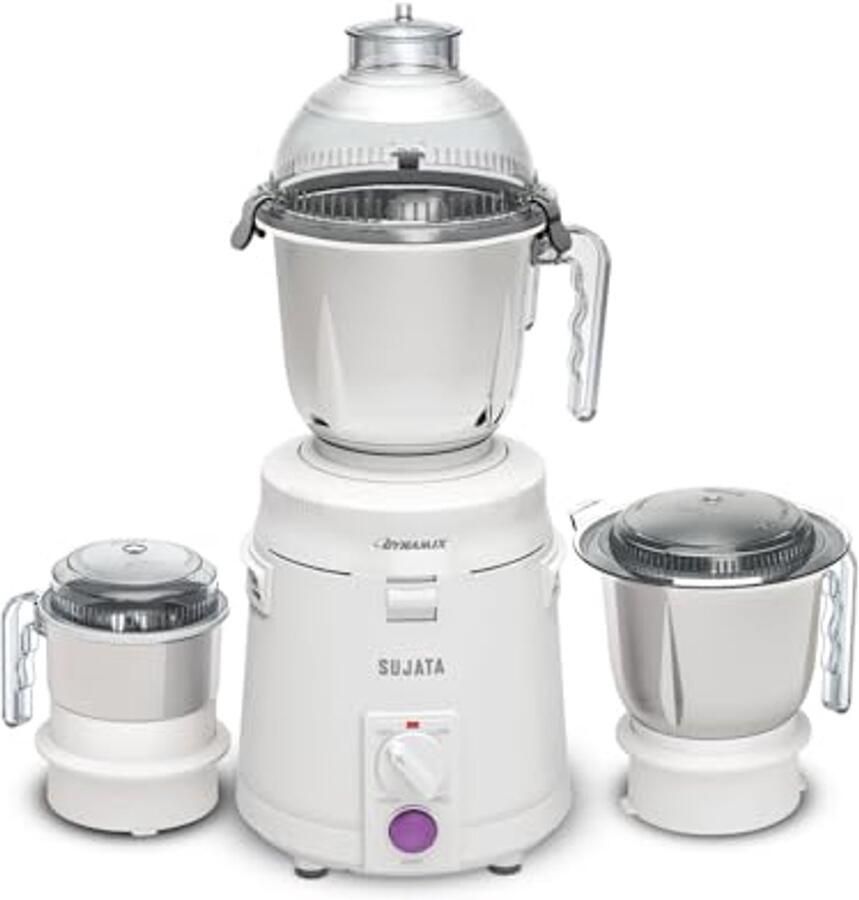 Sujata Dynamix Mixer Grinder 900 Watt 3 Potten (Wit)