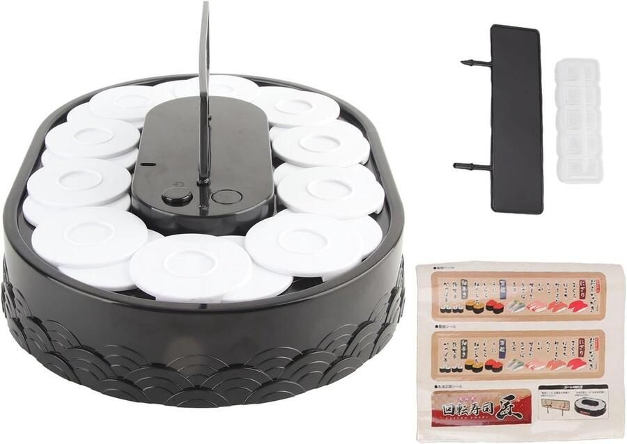 Roterende Sushi Machine Dessert Tafel Draaibaar Feestelijk Presenteren Automatische Rotatie 36x23x8 cm
