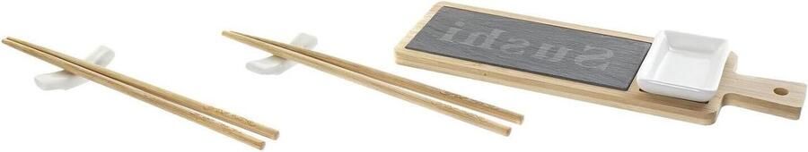 Sushi Set Sashimi Serveer Aan Tafel Genieten Natuurlijke Materialen 28 x 9 cm Multicolor