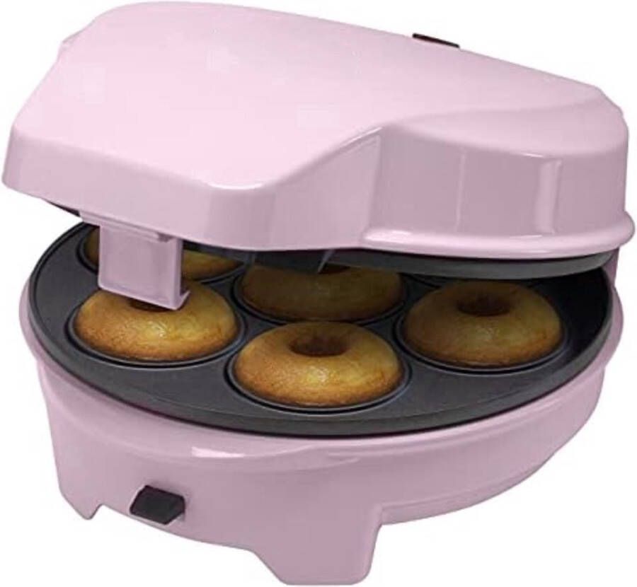 Sweet Dreams Donutmaker met Bakindicatielampje & Antiaanbaklaag 700W Roze