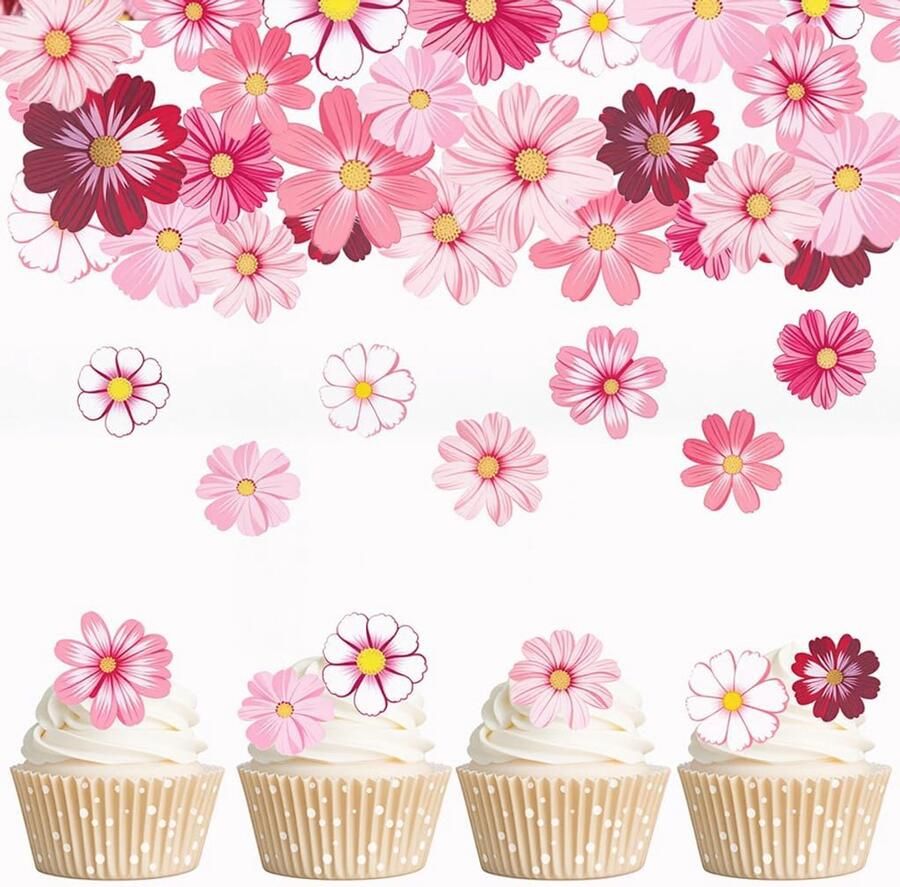 Taartdecoratie 65 stuks hibiscus decoratie voor verjaardag
