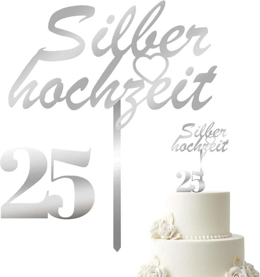 Taartdecoratie cadeaus voor zilveren bruiloft 25 jaar 300 x 50 cm elegante feestdecoratie met metalen ogen voor tuin omheining binnen en buiten
