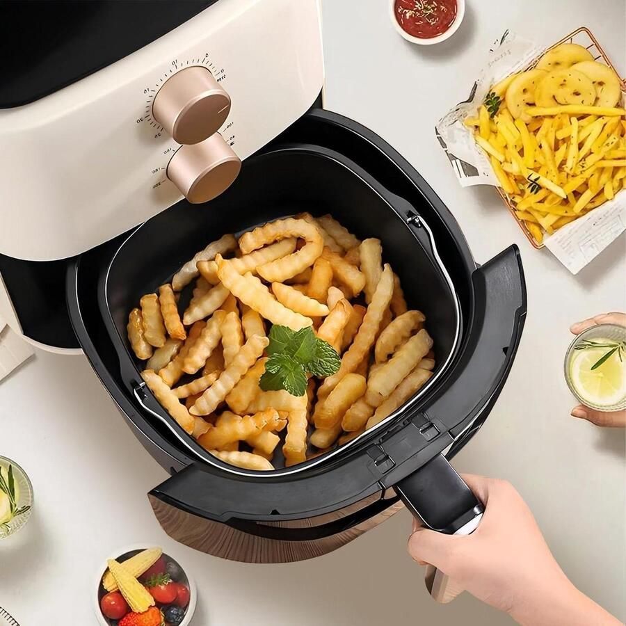 Taartpan Luchtfriteuse Bakvorm Bakplaat Taarten Bakken Hittebestendig Anti-aanbak 7 cm Hoog Zwart