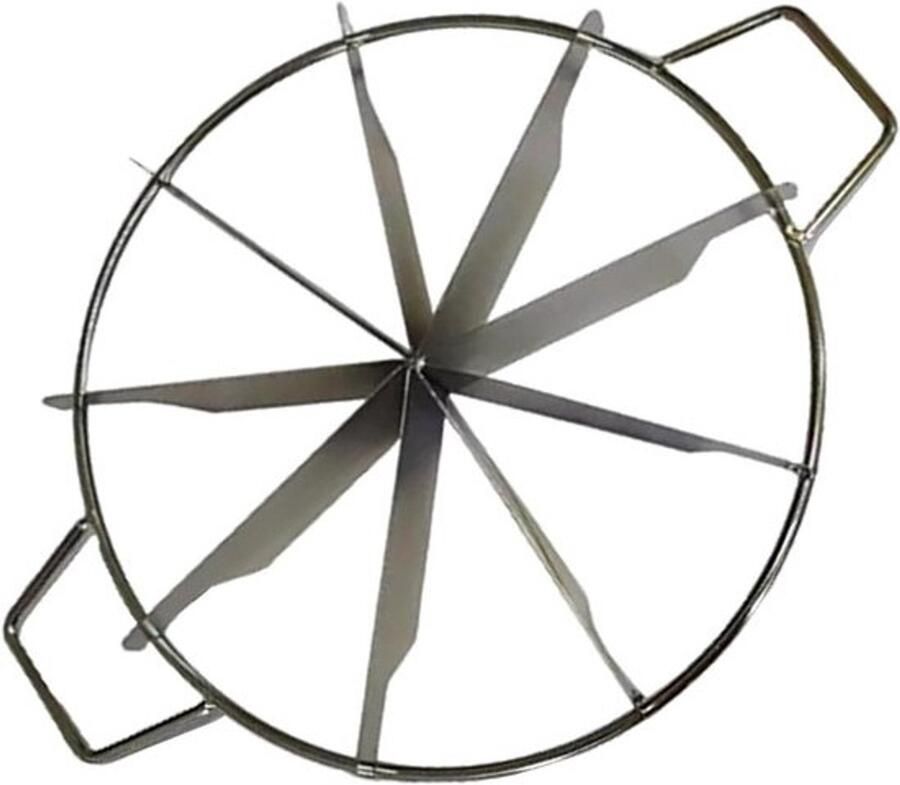 Taartsnijmachine RVS Ronde taartverdeler Gelijkmatig portioneren Instelbaar 6 9 10 35 x 28 cm Zilver