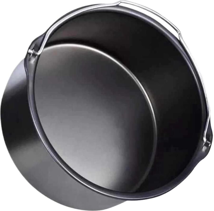 Taartvorm Luchtfriteuse Bakplaat Accessoire Cakes Bakken Antiaanbaklaag 8-inch Zwart