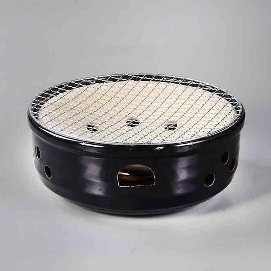 Tafel Oven Keramische Grill Buiten Koken Warmtebestendig Keramiek 27 x 11 cm Zwart