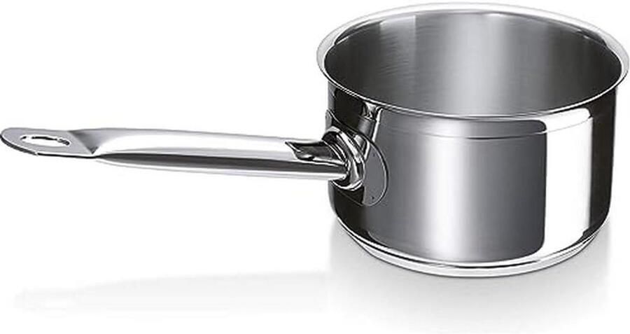Tafel Steelpan Kookpan Sausen Maken Extra Dikke Basis 16 cm Zilverkleurig