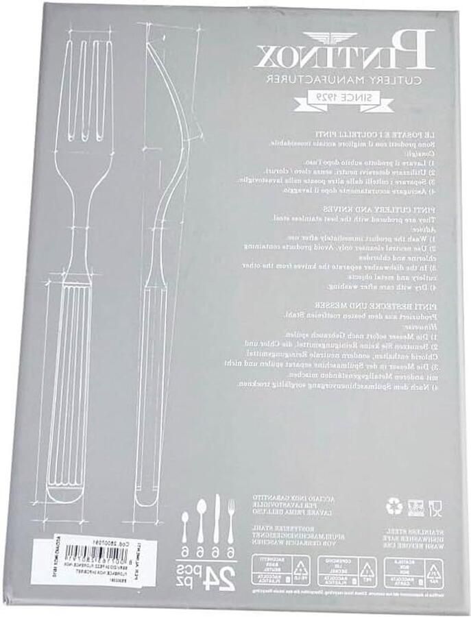 Tafelbestek Florence Bestekset 24-delig Dineren aan tafel Roestvrij staal 18 10 24 stuks Zilverkleurig