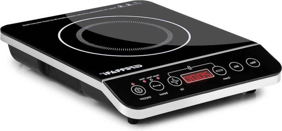Tafelblad inductiekookplaat glas zwart 1.500 W 2.000 W Krachtige kookplaat
