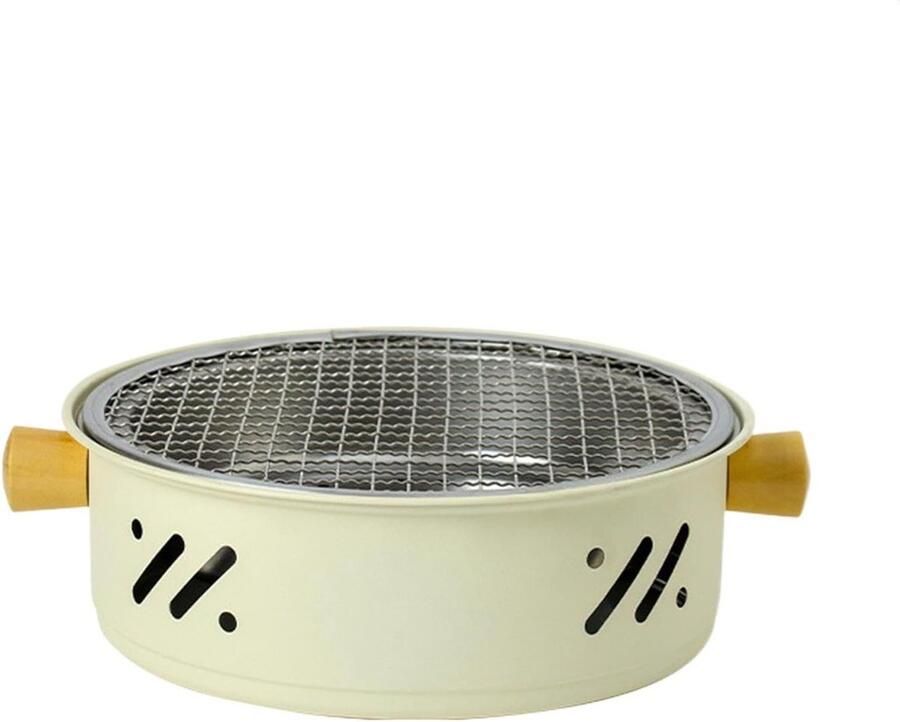 Tafelgrill Draagbare grill Buiten koken Rookvrij ontwerp 27.8 cm diameter Zilver