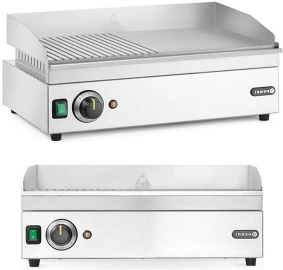 Tafelgrill – Elektrische Grillplaat – Bakplaat – Gourmetplaat – Teppanyaki – 527x404 mm – 2400W Vermogen – Instelbare Temperatuur Tot 300°C
