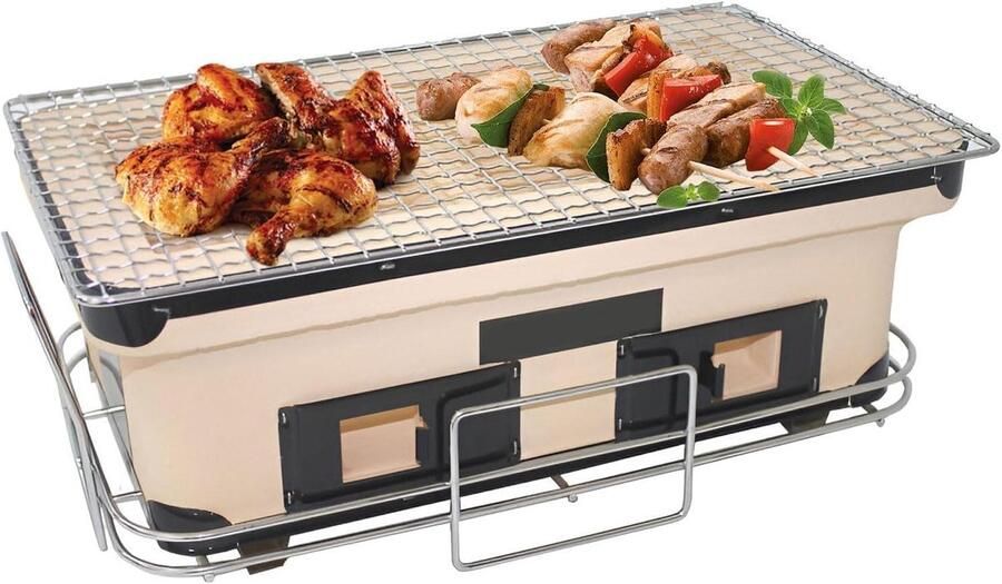 Tafelgrill Kleine BBQ Buiten koken Gemaakt van klei 40x24x17 cm Niet gespecificeerd