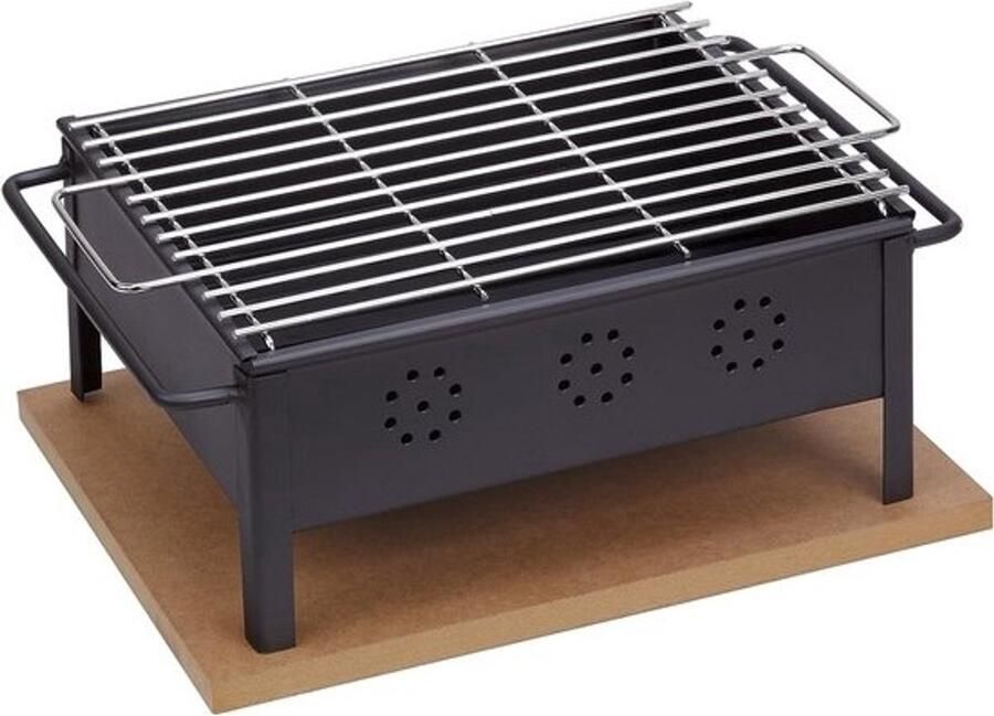 Tafelgrill met Roestvrijstalen Grillrooster 30 x 25 cm