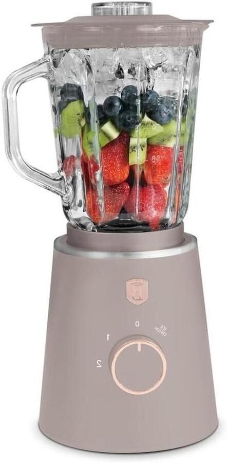 Tafelmixer Glazen Kan Keukenmixer Krachtig Smoothies Bereiden 1000 Watt Vermogen 15 Liter Capaciteit Mat Grijs