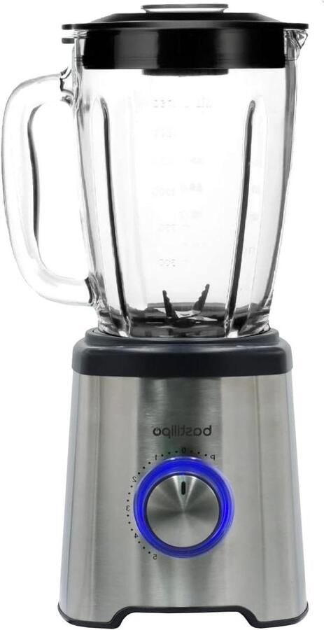 Tafelmixer Keukenmixer Smoothies Maken 6 Roestvrijstalen Messen 1.75 Liter Kan Roestvrij Staal