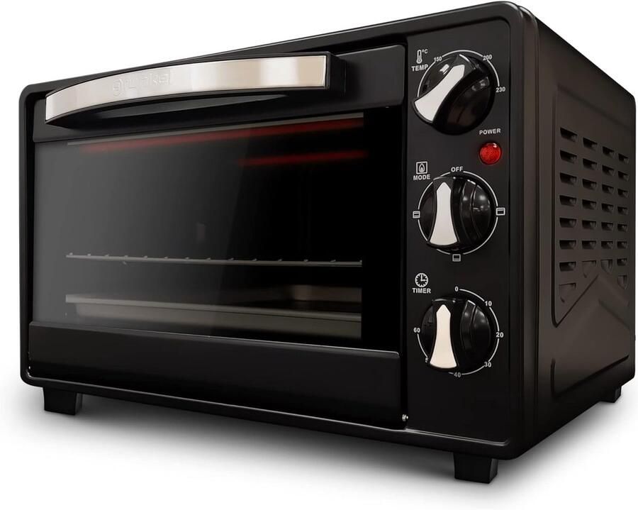 Tafeloven Mini oven Koken en bakken Multifunctioneel 23 liter Zilver en grijs
