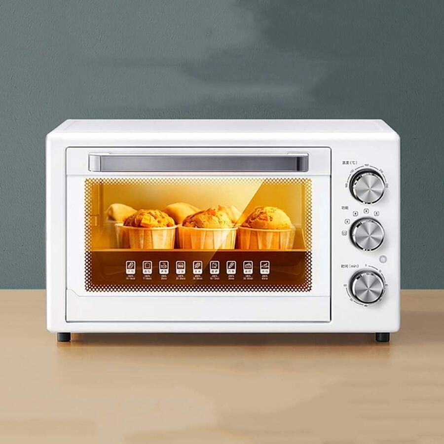 Tafeloven Mini oven Thuis bakken Explosieveilige deur 32 Liter Wit