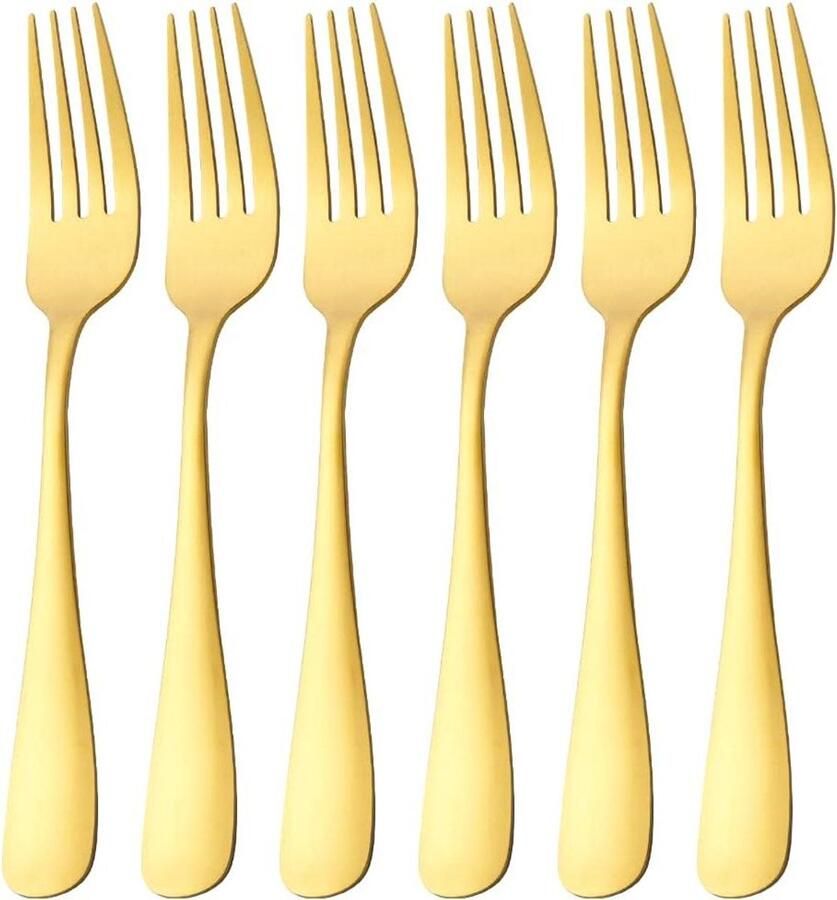 Tafelvorkset Bestek Vorken Stijlvol Dineren Matgouden Afwerking 203 cm Goud