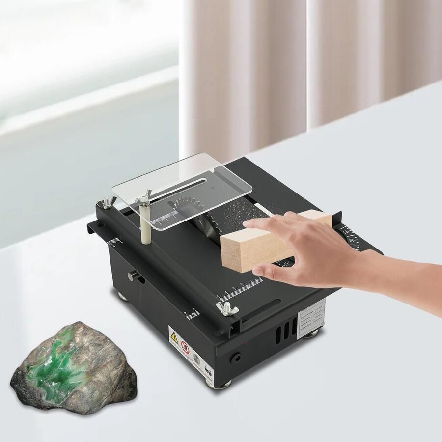 Tafelzaag Mini Zwart 200 W Vermogen 33 mm Snijdiepte Elektrisch Voor Houtbewerking En Kunststof