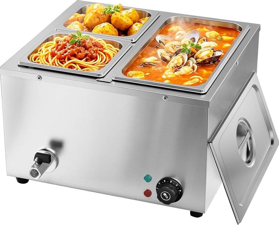 TAIMIKO Bain Marie Food Warmer 1500 W Electric Buffet Warmer 220 V Melting Pot Professional Commercial Plate ShopVlot
