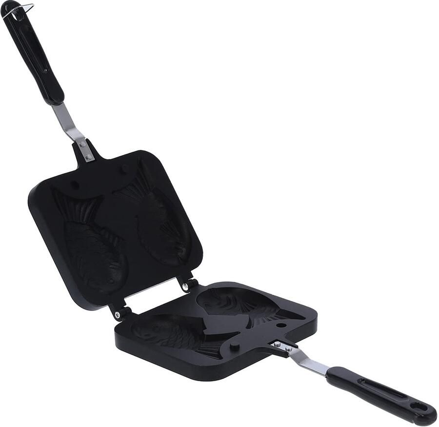 Taiyaki Visvormige Wafelcake Maker Pan Anti-aanbak Dubbele Vorm Vismaker Gevormde Kegels Elektrische Japanse IJzeren Pan Antiaanbaklaag 3 Vormen Kookplaat voor