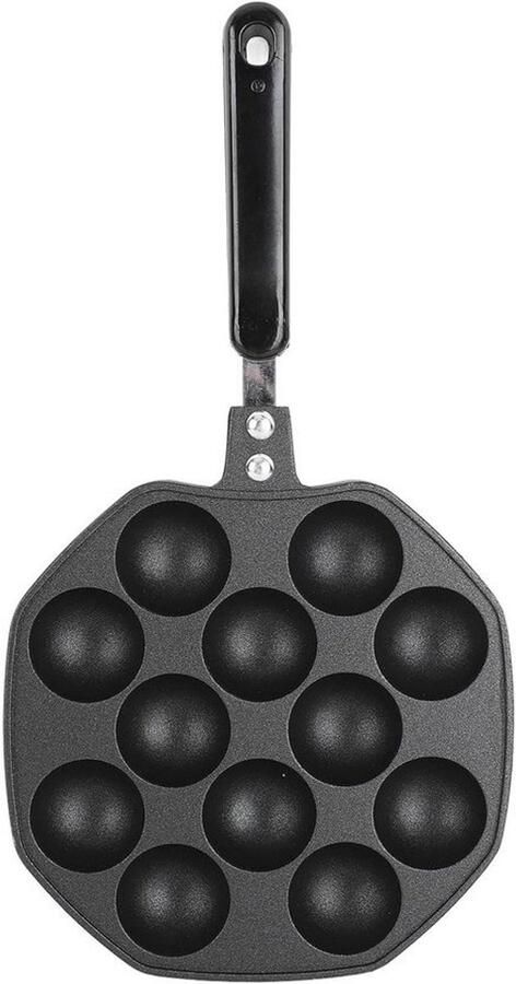 Takoyaki Grillpan Octopusbal Pan Snacks Maken 12 Ronde Gaten 345 X 18 Cm Zwart