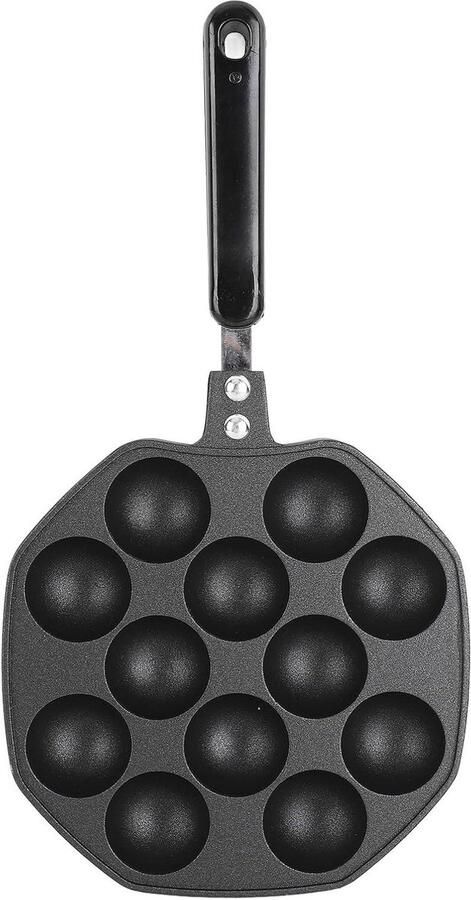 Takoyaki Grillpan Octopusbal Pan Snacks Maken 12 Ronde Gaten 345 X 18 Cm Zwart