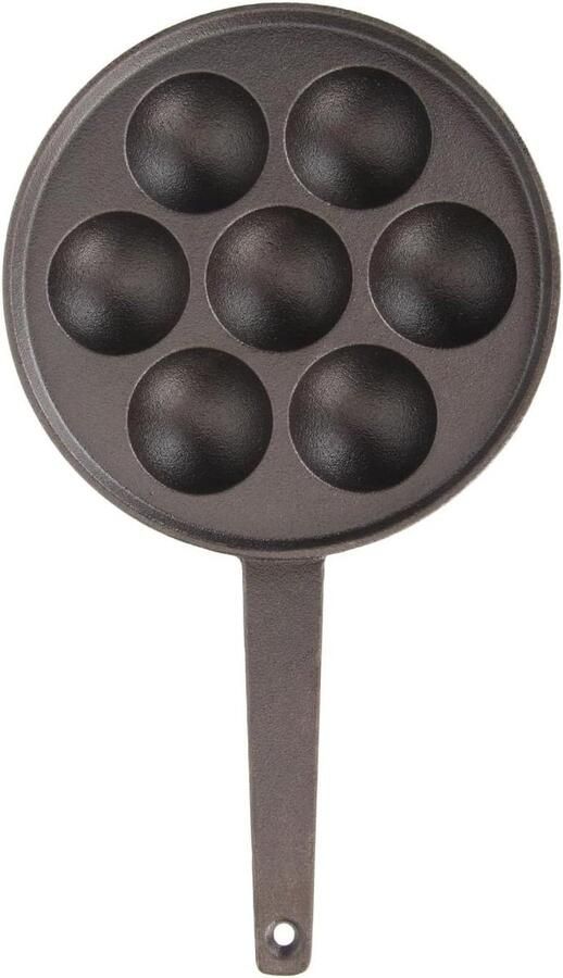 Takoyaki Grillpan Snack Maker Lekker Eten Maken 7 Gaten 37x22x5 cm Zwart