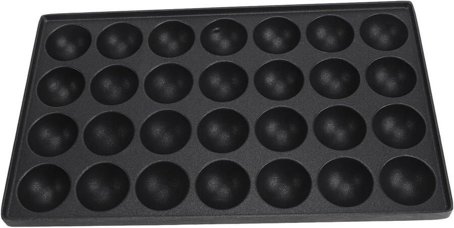 Takoyaki Maker Gehaktbal Pan Thuis Koken Gelijkmatige Verwarming 28 Gaten Zilver