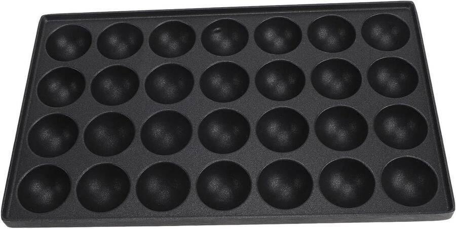Takoyaki Maker Octopusbal Pan Thuis Snacks Maken Gelijkmatige Warmteverdeling 28 Gaten Zilver
