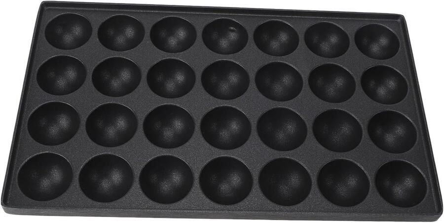 Takoyaki Maker Octopusballen Pan Thuis Keuken Gelijkmatige Warmte 28 Gaten Zwart