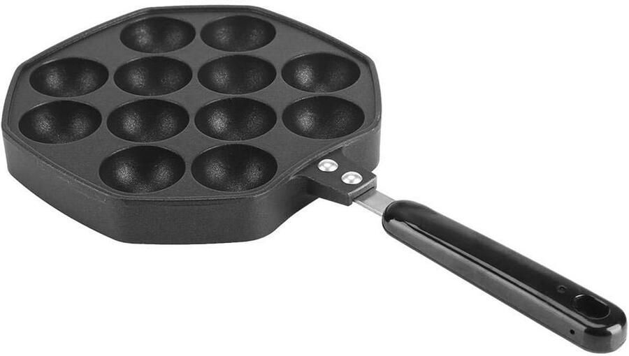 Takoyaki Pan 12 Holtes Aluminium Antiaanbak voor Octopusballetjes en Pannenkoeken Gasfornuis