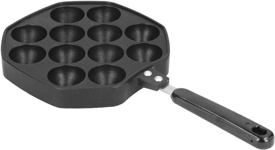 Takoyaki Pan Octopus Ballen Pan Thuis Koken Antiaanbaklaag 34 x 18 cm Zwart