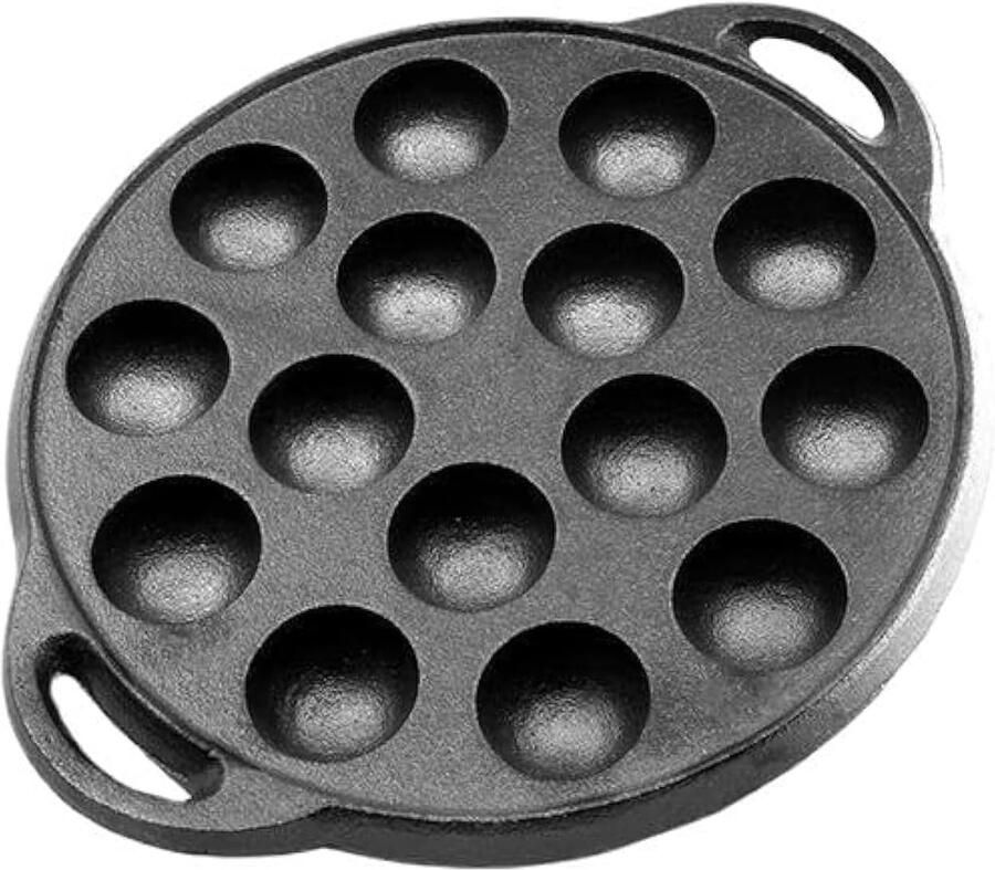 Takoyaki Pan Gietijzeren Bakplaat voor Octopus Ballen 9 Inch met 15 Vormen
