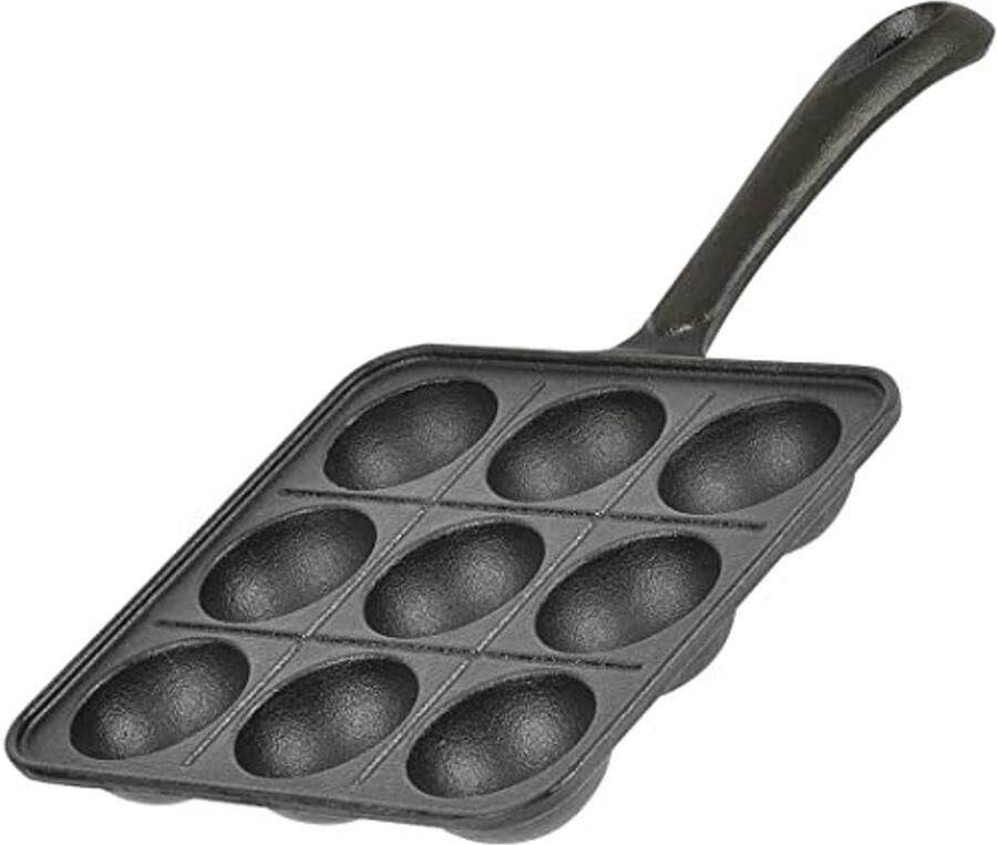 Takoyaki Pan Gietijzeren Koekenpan voor Octopusballen 9 Vormen - Foto 2