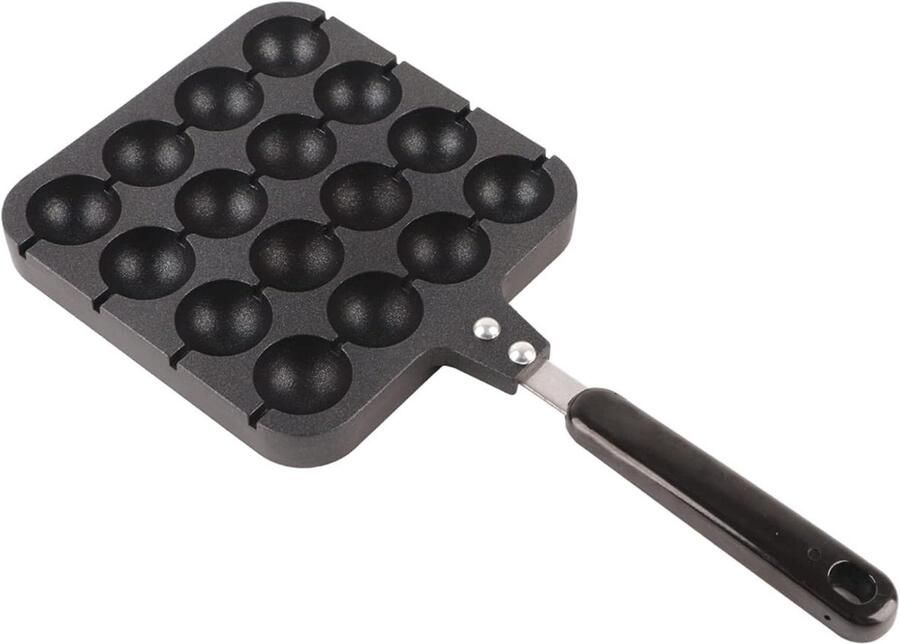 Takoyaki Pan Octopus Ball Maker Japanse Snacks Maken 16 Gaten Ontwerp 33 cm Diameter Gat Zwart
