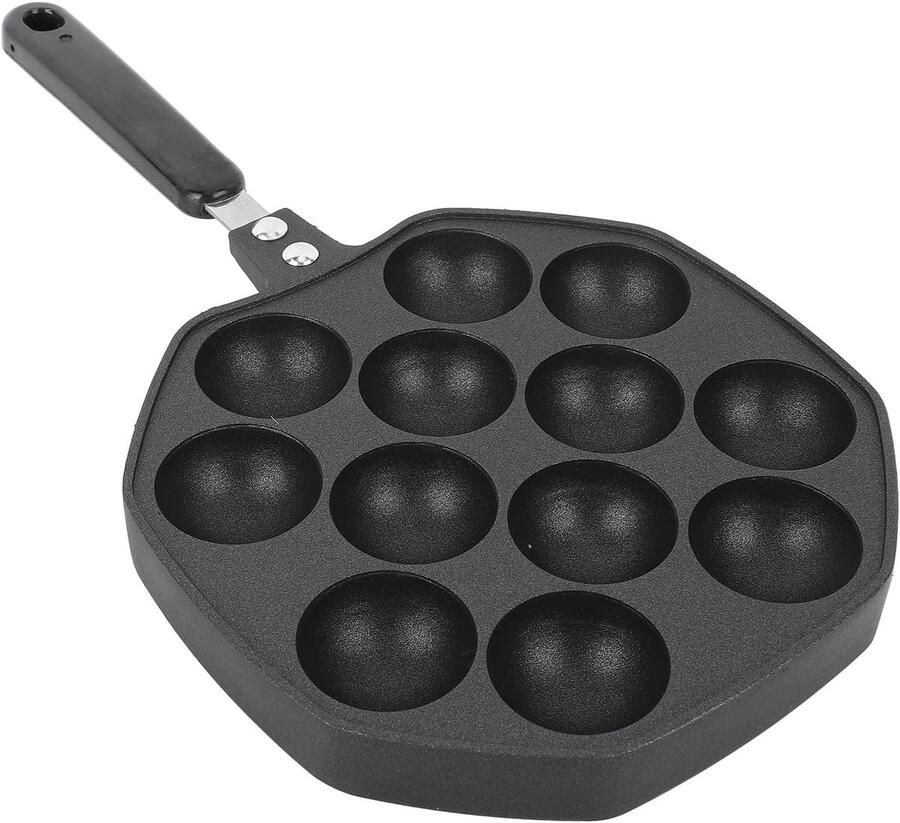 Takoyaki Pan Octopus Ball Pan Snacks Maken 12 Vormen 345 x 18 cm Zwart