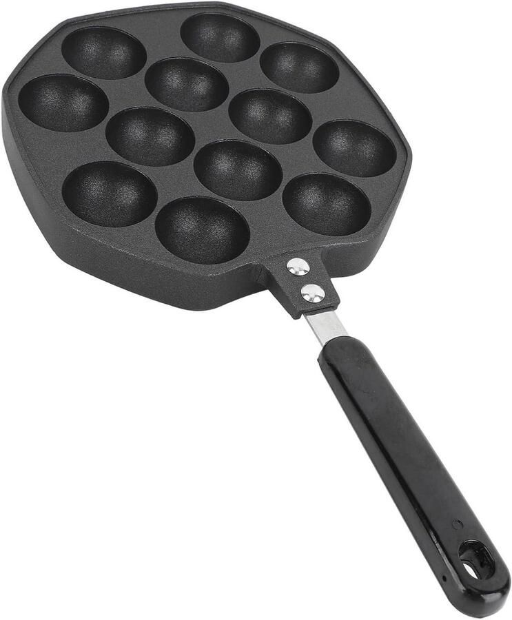 Takoyaki Pan Octopus Ball Pan Thuis Hapjes Maken 12 Ronde Vormen 345x18cm Zwart