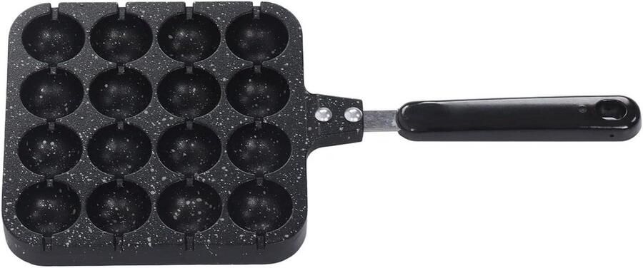 Octopus Gehaktballen Pan Takoyaki Vorm Thuis Keuken Duurzame Aluminiumlegering 325 x 155 cm Zwart