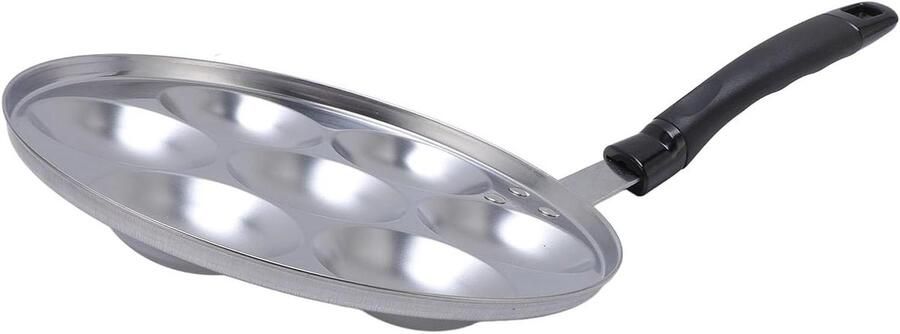 Takoyaki Pan Octopusballetjes Maker Snacks Maken 7 Gaten Ontwerp Aluminium Anti-aanbak Zwart
