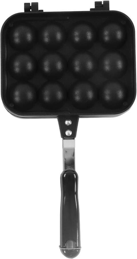 Takoyaki Pan Octopusballetjes Pan Thuis Snacks Maken Antiaanbaklaag 37x19.3cm Grijs