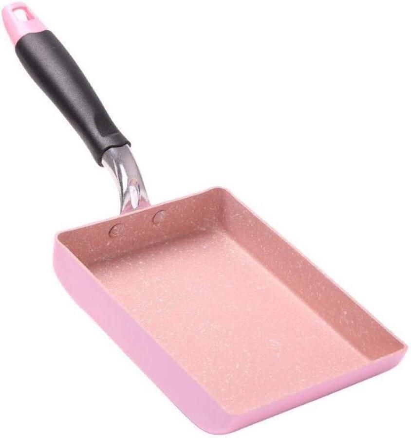 Tamagoyaki Koekenpan Ei Rolls Pan Ontbijt Maken Antiaanbaklaag 13x18cm Roze