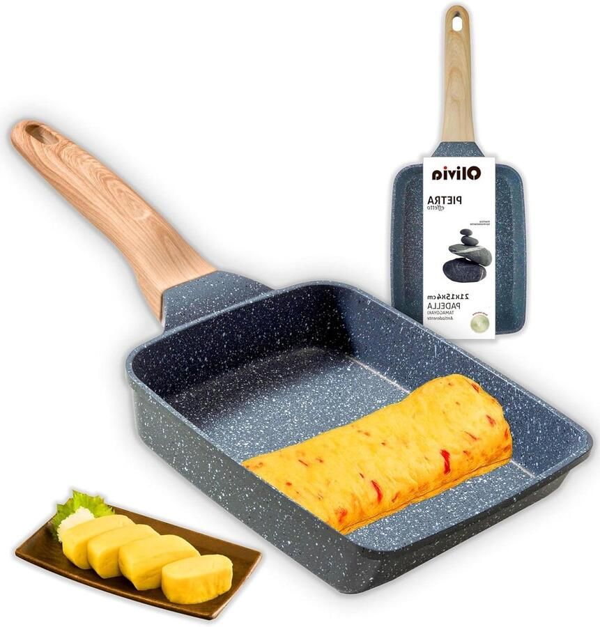 Tamagoyaki Pan Japanse Omeletpan Omeletten Maken Antiaanbaklaag 21 cm Zwart
