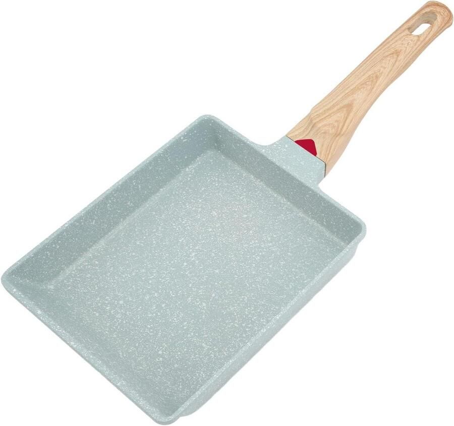 Tamagoyaki pan Japanse omeletpan Omeletten rollen Anti-aanbaklaag Vierkant ontwerp Zwart